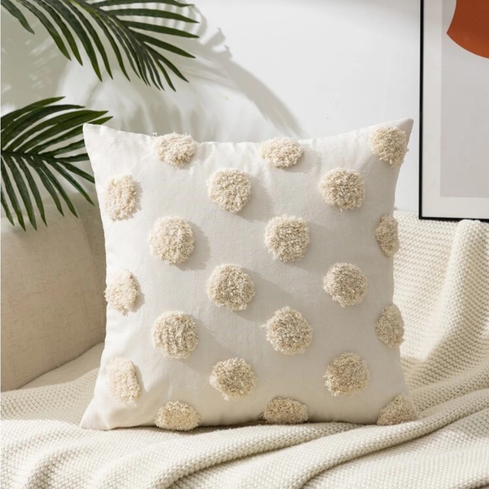 LAST Set of 2 ~ Swiss Dot Textured Accent Pillow Casings - Decorative Accents